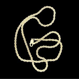 Sterling Silver Italy 925 Rope Chain Necklace 3.8 grams 30”